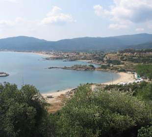 Blick von oben auf Sarti