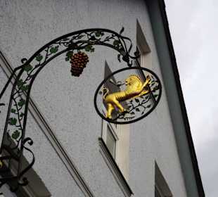 Das Zunftschild am Haus