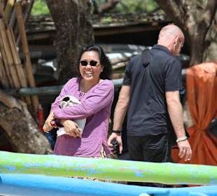 Am Fischereisrtand - das ist unser Sonnenschein