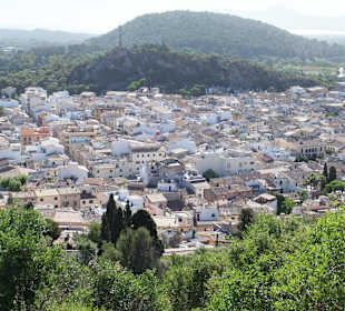 Blick auf die Häuser von  Pollenca