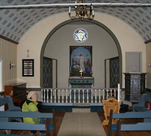 Torfhaussiedlung Grenjaðarstaður-Kirche von innen