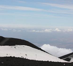 Schnee auf den Ätna