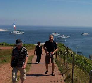 Blick über Helgoland zum Meer