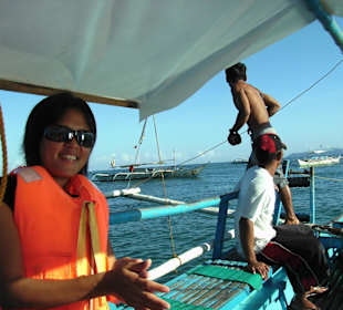 Abfahrt in Sabang Beach zum Underground River