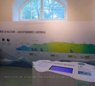 Infowand in der Ausstellung zum Laheema Nat. Park 