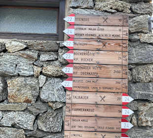 Hinweisschild in Richtung Steinegg folgen