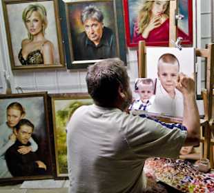 Maler an der Promenade