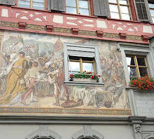 Штайн на рейне. рисунке на доме