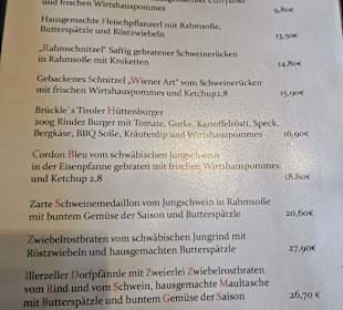 Speisekarte Stand: 08/2025