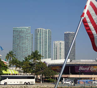 Blick auf das Hard Rock Cafe