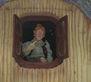 Die Hexe lockt die Kinder zu sich 