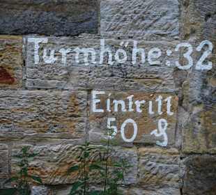Hinweis auf den Turm
