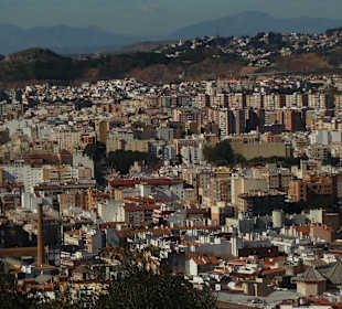 Aussicht auf Malaga von der Burg Gibralfaro