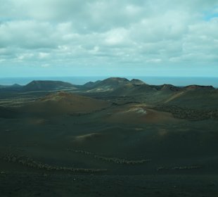 Der Nationalpark in Parque Nacional De Timanfaya. 