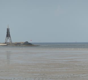 Blick von der Buchtbude zur Kugelbake