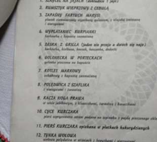 Karczma Wielka Lipa - karta dań