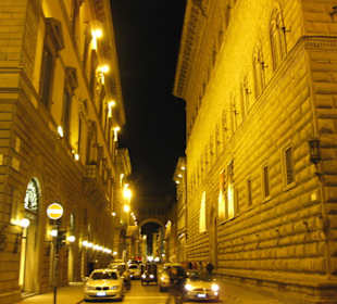 Straße, in der unser Hotel ist