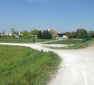 Der Fußweg von der Therme in die Stadt