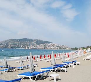 Strand 50m vom Hotel Aytur Eftalia/Eftalya