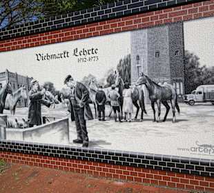Wandbild vom alten "Viehmarkt Lehrte"