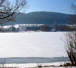 Der Stausee im Winter ein Traum