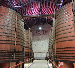 Im Fasslager der Kellerei