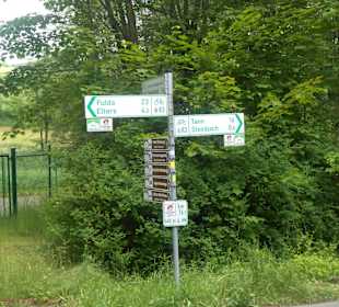 Hinweistafeln an der Milseburgstation