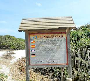 Hinweisschild Punta Amer