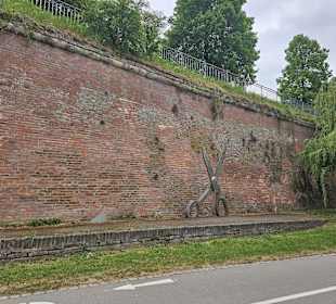 Berblinger Schere an der Stadtmauer