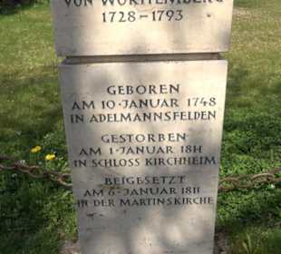 Stele Franziska von Hohenheim