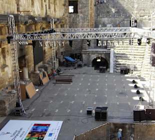 Vorbereitungen für ein Konzert