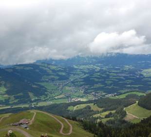 Blick vom Hahnenkamm nach Reith bei Kitzbühel