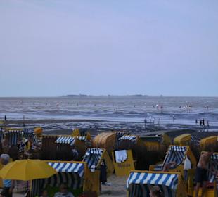 Blick von Cuxhaven-Duhnen auf Insel Neuwerk