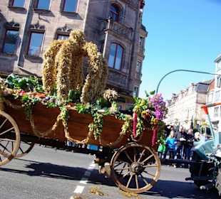 Volkstanzgrp.Eschenbach Festwagen Erntedank