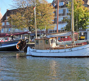 Der Museumshafen Lübeck von der Wasserseite