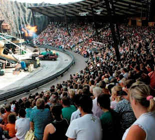 Stuntshow im Vulkan des Filmpark Babelsberg