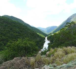 Ruahariver gräbt sich ein tiefes Flussbett