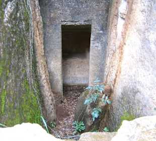 Einzelgrabkammer im Wald