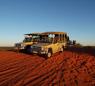 Abendsafari: Sundowner auf einer Düne