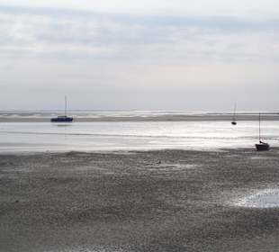 Auf der Insel Juist bei Ebbe