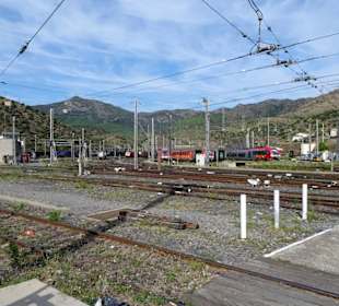 Blick auf den Rangierbereich des "Bahnhof Cerbère"