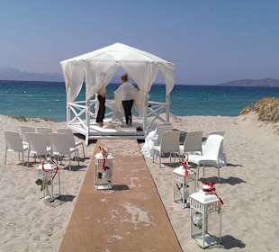 Marmarie Beach Hochzeitsvorbereitungen
