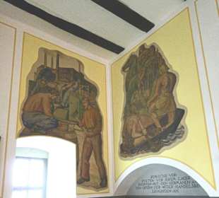 Wandmalereien zur Stadtgeschichte