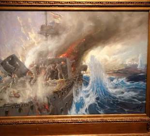 Seeschlacht-Gemälde im Marinemuseum