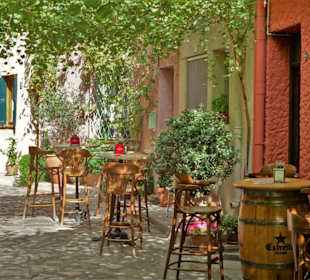 N den Gassen der Altstadt von Collioure