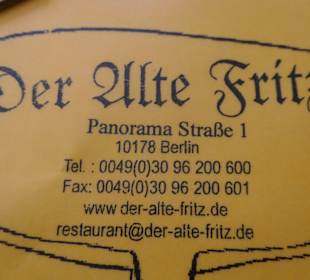 Kaffeepause beim Alten Fritz am Fernsehturm