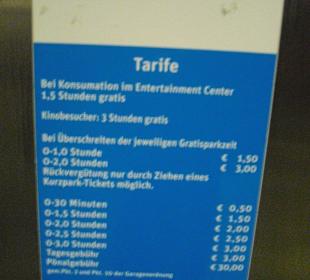 Parkplatzgebühren Montesino