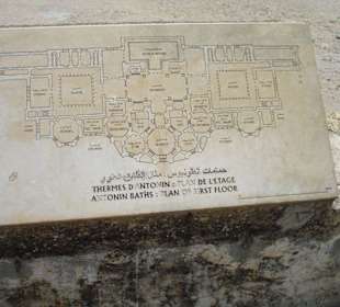 Übersichtsplan wie die Thermen waren