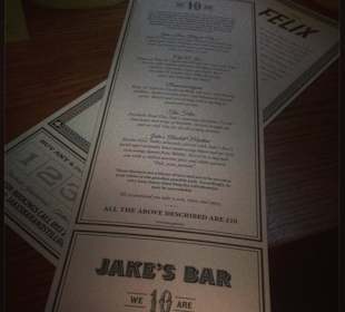 Cocktails at Jakes Bar on Call Lane