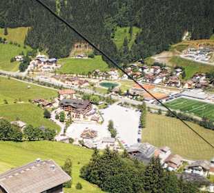 Blick von der Gondel nach Großarl